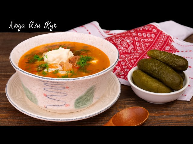 Классический рассольник с перловкой Классический рассольник с перловкой
