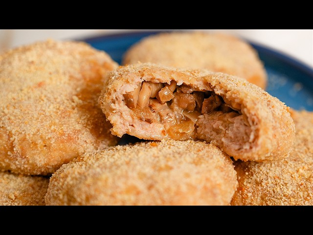 Куриные котлеты с грибной начинкой Куриные котлеты с грибной начинкой