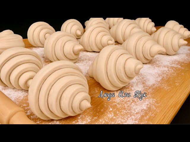 Воздушные ванильные рогалики с лимонной цедрой