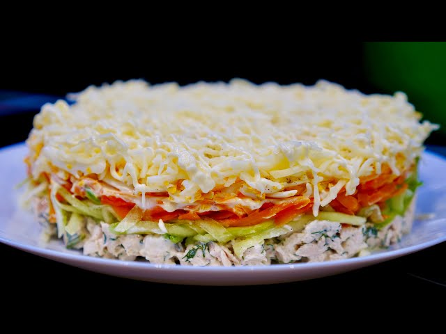 Салат с курицей, овощами и сыром Салат с курицей, овощами и сыром