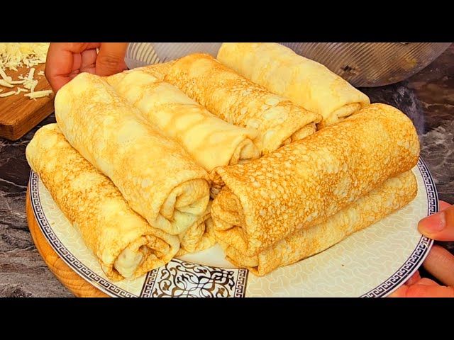 Блинчики с курицей, грибами и сливочным соусом